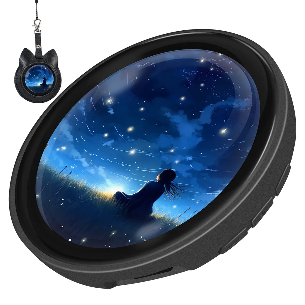 Lightweight Portable Touchscreen Display with Cat Ear Protective Cover, Long Battery Life, Multifunctional, Supports QR Codes, Anime/Game Merchandise, Collectibles, Gifts, and Photo/Video/Gif Decoration Digital Picture Frame