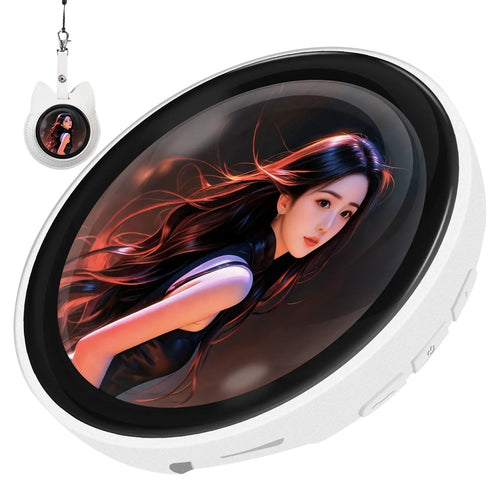 Lightweight Portable Touchscreen Display with Cat Ear Protective Cover, Long Battery Life, Multifunctional, Supports QR Codes, Anime/Game Merchandise, Collectibles, Gifts, and Photo/Video/Gif Decoration Digital Picture Frame