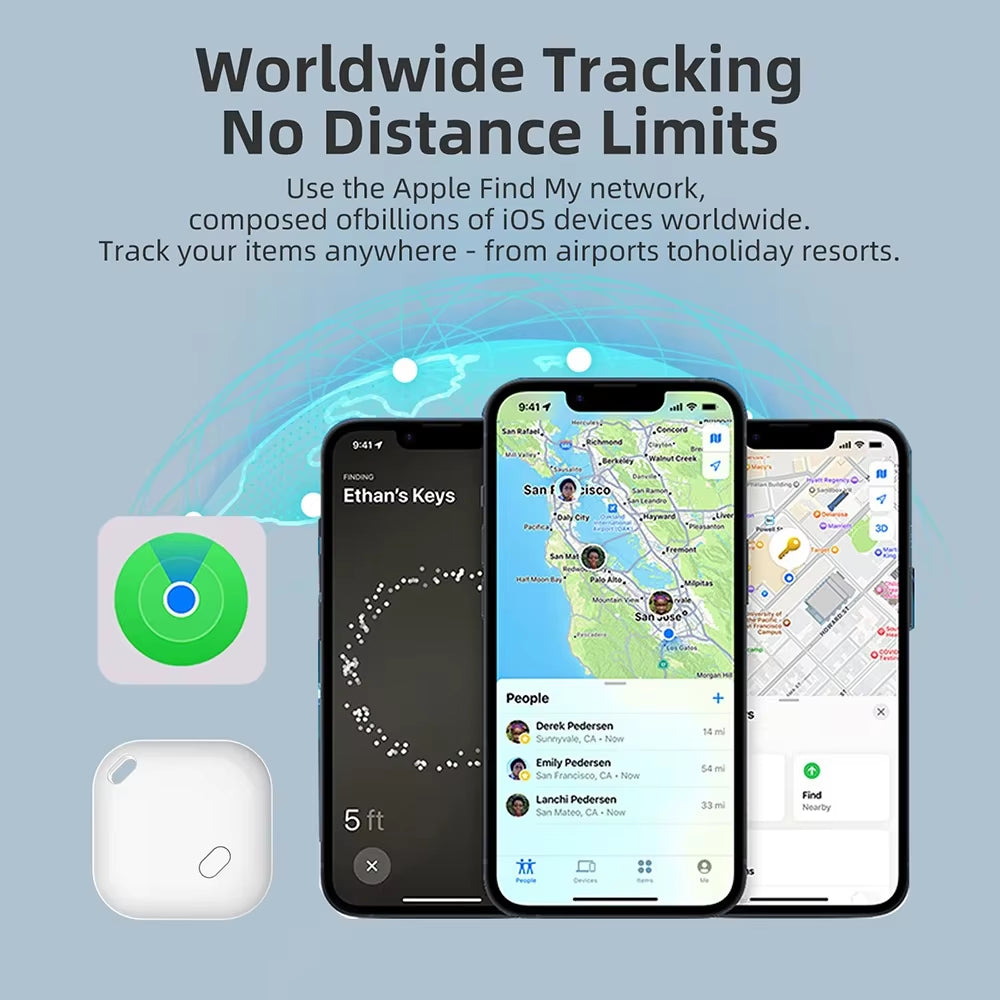 Mini Anti-Loss Device for Apple Find My App Keys Finder Smart Tag Wallet Lost Item Finder Bluetooth Find Device Only IOS System
