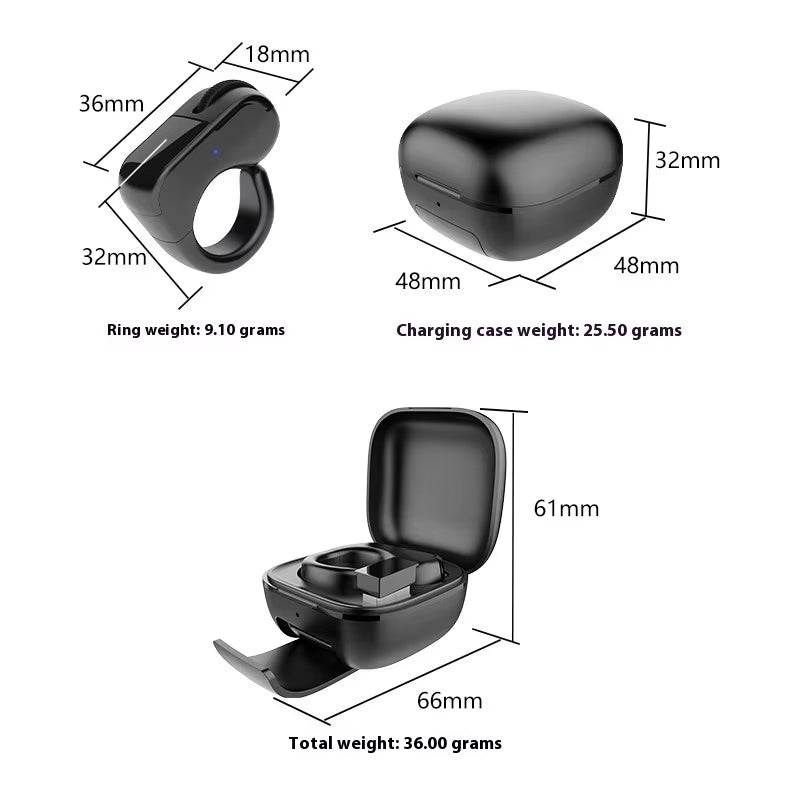 Ring Mouse Mini Light Weight Bluetooth 2.4G Dual-Mode Rechargeable Wide Compatible Remote Control Selfie Scan Short Video Speech