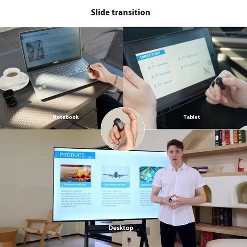 Ring Mouse Mini Light Weight Bluetooth 2.4G Dual-Mode Rechargeable Wide Compatible Remote Control Selfie Scan Short Video Speech