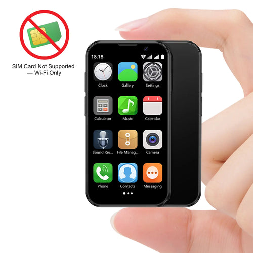 BLKE Mini Phone 3.0 Inch HD Touchscreen Kids' Toy Cellphone GPS Portable Lightweight Android Android System 3MP+5MP Dual Camera Setup Perfect Gift for Kids Learning Notes to Use 5V/1A Adapters Only 2.4Ghz Wifi Supported, No SIM Support